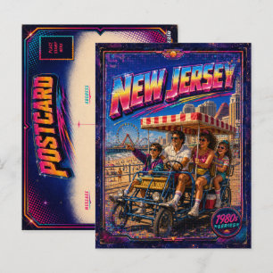 Jaren 80 New Jersey-prentbrief 80s Retro Briefkaart