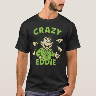 jaren 80 pop-art Retro cartoon CRAZY EDDIE T-shirt