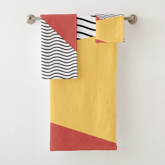 jaren '80 pop kunstpatroon bad handdoek (Insitu)