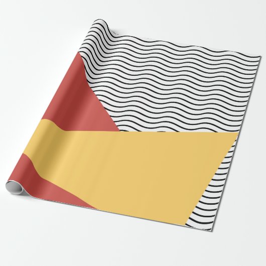 jaren '80 pop kunstpatroon cadeaupapier (Uitgerold)