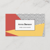 jaren '80 pop kunstpatroon visitekaartje (Voorkant)