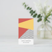 jaren '80 pop kunstpatroon visitekaartje (Staand voorkant)