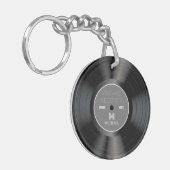 jaren '80 Record Classic Monogram | Naam Retro Sleutelhanger (Voorkant Links)