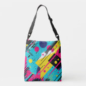 jaren '80 Retro geometrisch patroon Crossbody Tas (Achterkant)