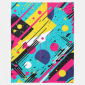 jaren '80 Retro geometrisch patroon Fleece Deken (Voorkant)