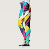 jaren '80 Retro geometrisch patroon Leggings (Links)