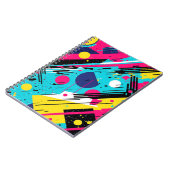 jaren '80 Retro geometrisch patroon Notitieboek (Linkerzijde)