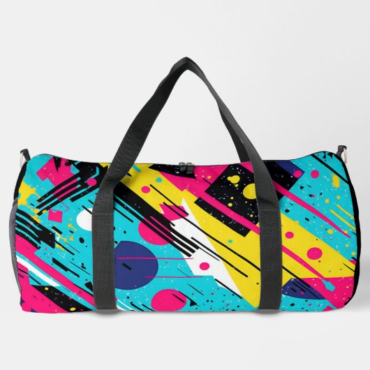 jaren '80 Retro geometrisch patroon Plunjezak (Achterkant)