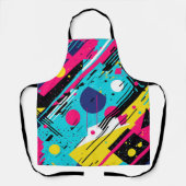jaren '80 Retro geometrisch patroon Schort (Voorkant)