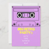 jaren '80 retro themafeest kaart (Voorkant)