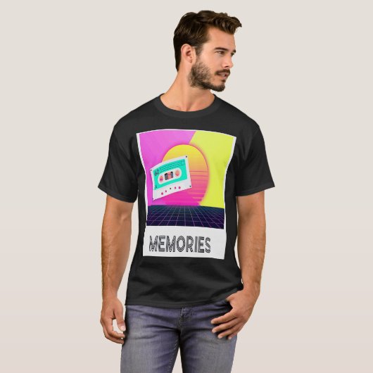 jaren '80 retro themateuse cassette t-shirt (Voorkant volledig)