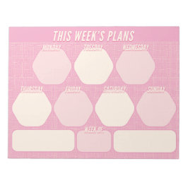 Jaren 80 Roze Met De Hand Getekende Raster Planner Notitieblok