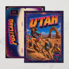 Jaren 80 Utah ansichtkaart 80s retro Briefkaart