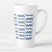 jaren '80 Zigzag Wallpaper - Blauw Latte Mok (Rechts)