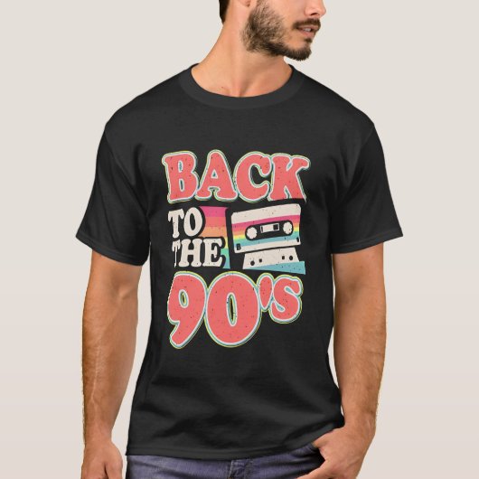 jaren 90 Cassette Retro Stijl T-shirt (Voorkant)