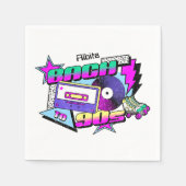 jaren '90 cassette vrijgezellenfeest servet (Voorkant)