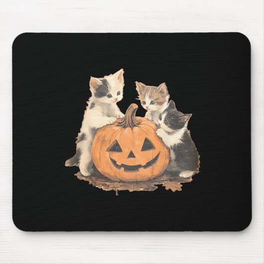 jaren 90 Cat Halloween Muismat (Voorkant)