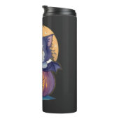  jaren 90 Cat Pumpkin Halloween Retro Thermosbeker (Geroteerd rechts)