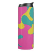 jaren '90 Chique roze & Blauwgroen camo Thermosbeker (Gedraaid links)