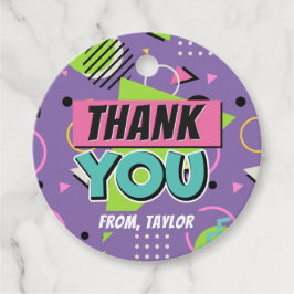 jaren '90 Dank je Favor Tag Bedankjes Labels