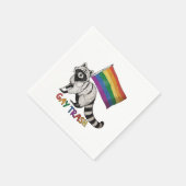 jaren '90 Funny Racoon Servet (Hoek)