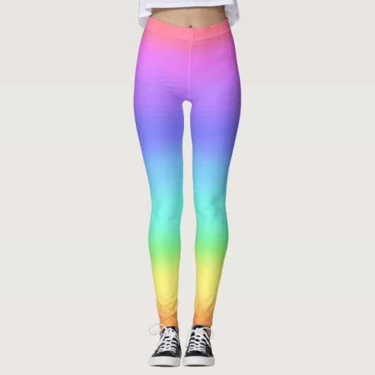 jaren '90 ombre rainbow colorful hipster smos leggings (Voorkant)