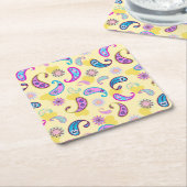 jaren '90 Paisley Kartonnen Onderzetters (Schuin)