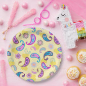 jaren '90 Paisley Papieren Bordje (Feest)