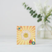  jaren '90 Retro Vinyl School Docent Vierkante Visitekaartje (Staand voorkant)