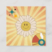  jaren '90 Retro Vinyl School Docent Vierkante Visitekaartje (Voorkant)