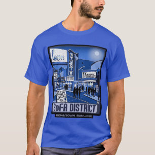 Jaren 90 SoFA District San Jose Actief T-shirt