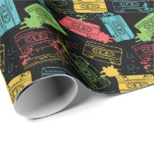 jaren '90 Stijl Cool Grunge Cassettes Cadeaupapier (Rol Hoek)