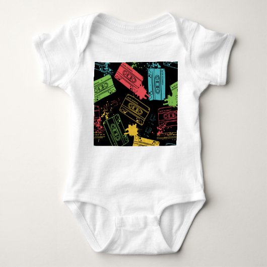 jaren '90 Stijl Cool Grunge Cassettes Romper (Voorkant)