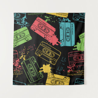 jaren '90 Stijl Cool Grunge Cassettes Wandkleed