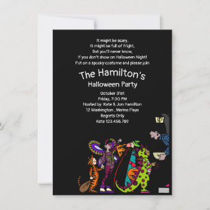 jaren '90 Stijl Kinder Trick-or-Treating Hallowee Kaart