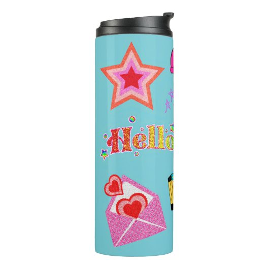 jaren 90 thermosbeker (Gedraaid links)