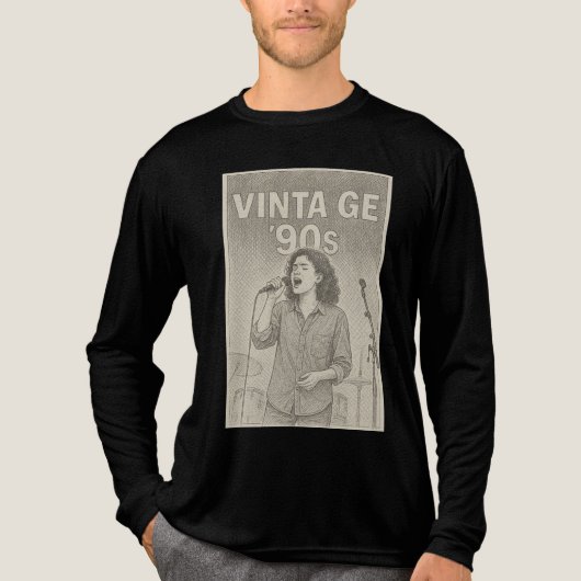 jaren '90 vibes Tri-Blend shirt (Voorkant volledig)