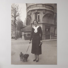 jaren dertig in het poster van Parijs