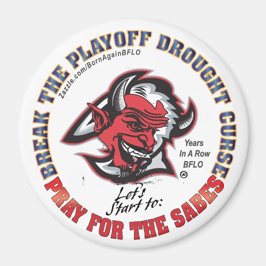 JAREN IN EEN ROW BFLO PRAY VOOR DE SABEL MAGNEET (Voorkant)