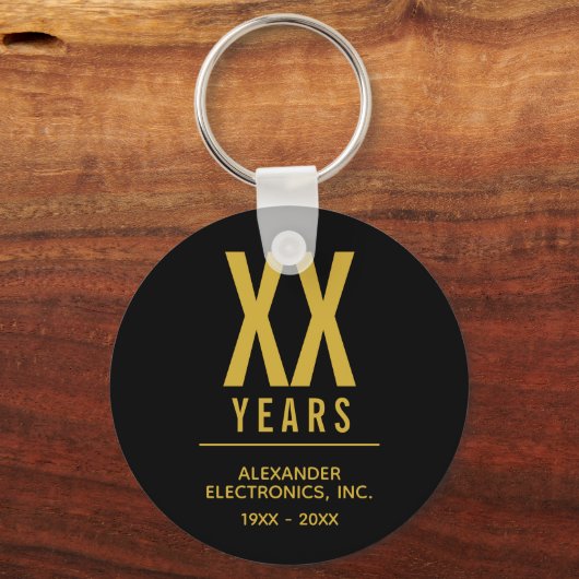 Jaren in zakelijk Jubileum Sleutelhanger (Achterkant)