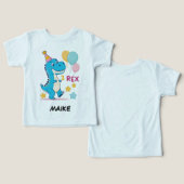 Jaren oude Dinosaurus Verjaardag Shirt | Plezier e (Ontwerp Voorkant & Achterkant)