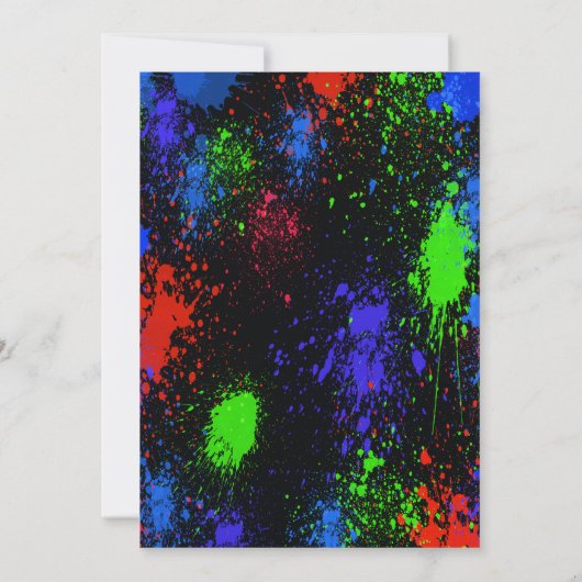 jaren tachtig gloed party uitnodiging (Achterkant)