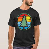 jaren tachtig Retro Lone Pine Tree Graphic Art T-shirt (Voorkant)