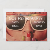 jaren tachtig retro thema dans party in de jaren t kaart (Voorkant)