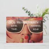 jaren tachtig retro thema dans party in de jaren t kaart (Staand voorkant)