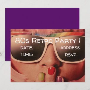 jaren tachtig retro thema dans party in de jaren t kaart