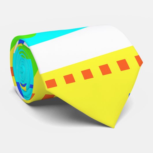 JAREN TACHTIG VORM PATROON JAREN '80 NEON MONOGRAM STROPDAS (Opgerold)