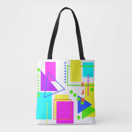 JAREN TACHTIG VORMPATROON JAREN '80 NEON MONOGRAM TOTE BAG