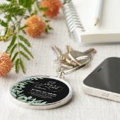 Jaren van de Dienst Pensioen Groen Keepsake Sleutelhanger (Zijkant)