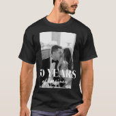 Jaren van geluk Elegant bruiloft Jubileum T-shirt (Voorkant)